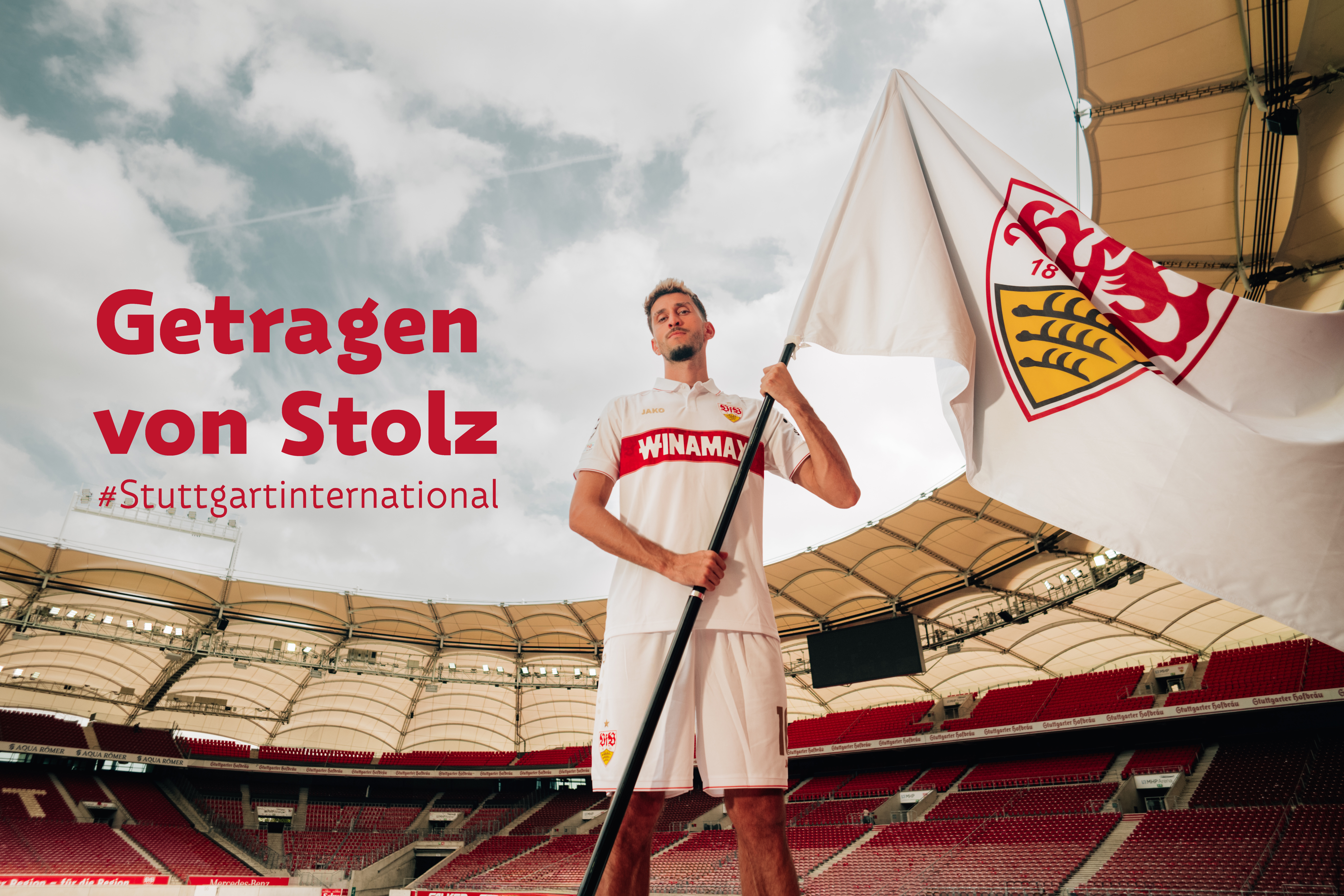 Karazaor in the new VfB Champions League Jersey